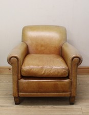 Laura Ashley Burlington Tan Leather Armchair / Chair