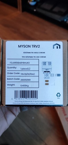 Myson trv way push fit - trv-2-way, angle