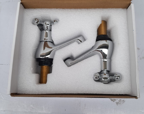 Basin pillar taps pair - pillar,