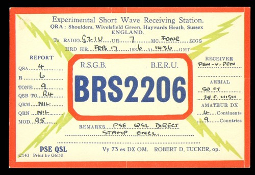Qsl amateur radio - qsl, brs2206