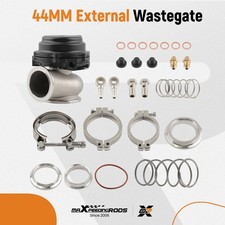 Aluminum 44mm V-Band External Cooled Turbo Wastegate w/ V-Band Flanges Black