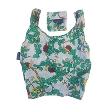 Baggu Baby Reusable Nylon Bag Snails Print With Pouch Green Blue 