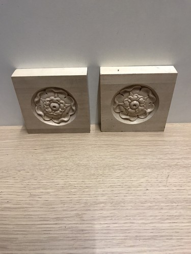 Pair wooden carved - pair, of