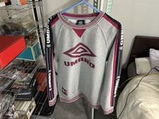Umbro Sweatshirt Jumper Pullover Mens Grey Pro Training Drill Size Small Oasis