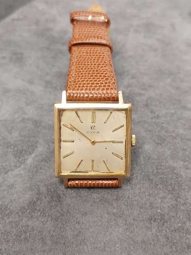 Vintage cyma 9ct gold - cyma, gents
