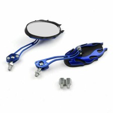 Universal Motorcycle Rearview Mirrors Rear View Mirror 8mm 10mm Blue T9