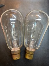 2 Vintage Rare OSRAM gec tungsten filament lightbulbs 40w