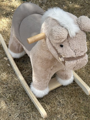 Plush rocking horse ride - horse, ride-on