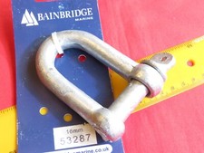 Bainbridge 16mm Galvanised D Shackle 16P 29W 60L – AQM53287 - New