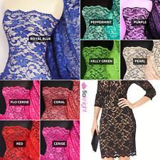 Lace Scalloped Floral Stretch