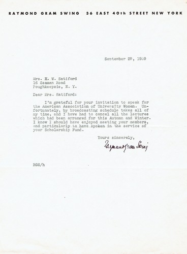 1939 letter signed - signed, by
