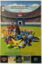 Pokemon Stadium 2 Print Ad Game Poster Art PROMO Original Nintendo 64 N64 Pichu