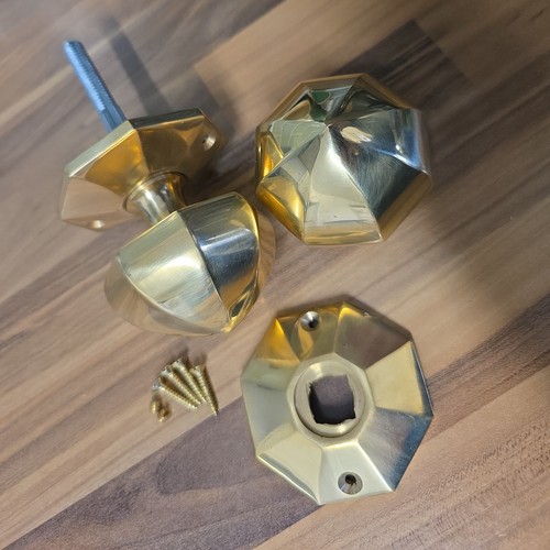 Set octagonal solid natural - set,