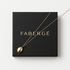 £3,840 Auth Faberge Yellow Gold Egg Pendant, 18rt Gold, Faberge Gift Box