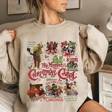 The Muppets Christmas Carol Sweatshirt, Gonzo and Rizzo Miss Piggy Scrooge Kermi