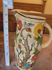 Vintage H.J. Wood Indian Tree Hand Painted Pottery Jug 579 Staffordshire England