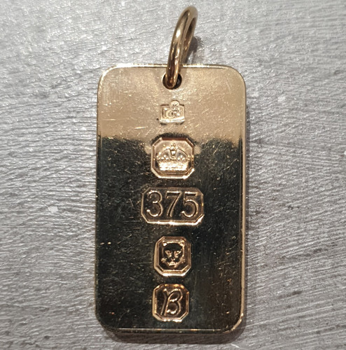9ct yellow gold - gold, rectangle
