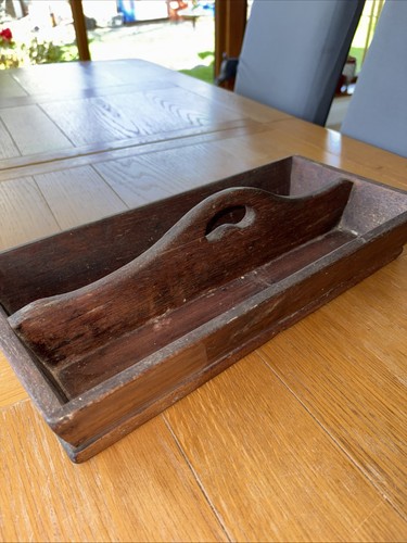 Antique wooden oak cutlery - antique,