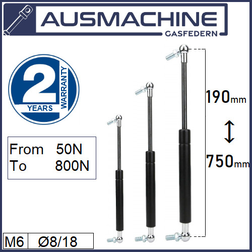 Gas strut spring 190mm - gas,