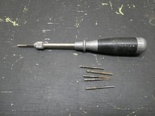 Vintage STANLEY  "Yankee" No. 45 Screwdriver with 6 Bits. Made in U.S.A.