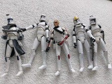 Hasbro Star Wars Clone Trooper Action Figure 2008 Bundle of 5