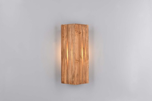 Rustic wooden wall sconce with - rustic,