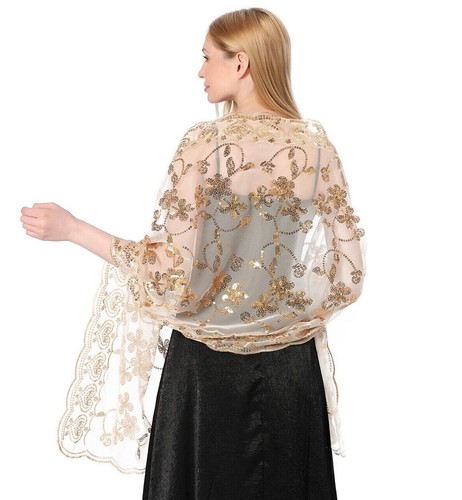 Sparkly sequin wrap wedding - wrap,