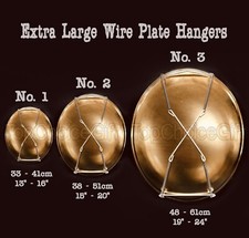 Extra Large White Wall Display Plate Dish Wire Spring Hanger Holder Mount 3 Size