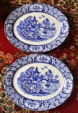 Swinnertons Olde Alton Ware Pagoda Serving Platter x 2