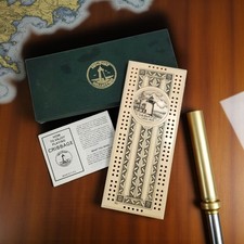 Vintage Newport Collection Cribbage Board Whitlock Light Maine Layden Signed