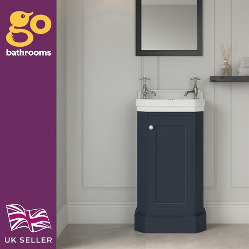 Dark grey cloakroom vanity - cloakroom,