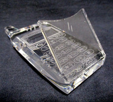 Rare Shop Display Crystal Glass Paperweight of a Sony Ericsson T 28s Flip Phone