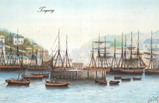 KEVIN PLATT PAINTINGS TORQUAY TOPOGRAPHICAL POSTCARD UNUSED VERY GD MINT