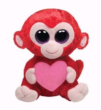TY Beanie Boo Boos Animal Plush Kids Soft Toy CHARMING THE MONKEY 6" RARE NEW