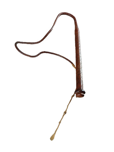 Leather bull whip - leather, prop
