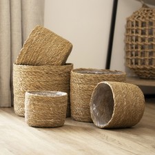 Set Of 5 Seagrass Basket