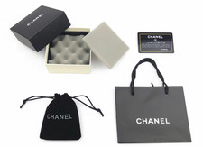 Chanel Jewelry Box 3.8''x3.8''x1.8'' Shopping Bag + Branded Card