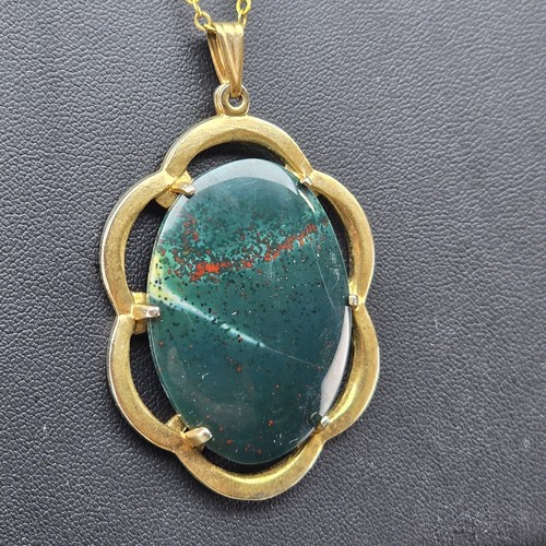 Vintage pendant necklace green - pendant,