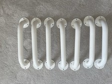 7 x  White Metal Grab Rails