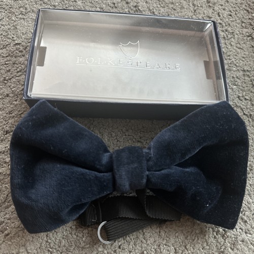 Mens navy blue velvet - blue, tie
