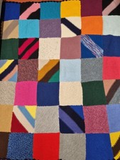 Hand Knitted Patchwork Bed