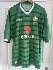 IRELAND NATIONAL TEAM 2003-2004 HOME FOOTBALL SHIRT SOCCER JERSEY  UMBRO XL(bg9)
