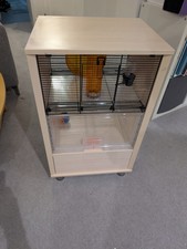 Omlet Qute Hamster and Gerbil cage with storage. Wood finish. Used. Very good