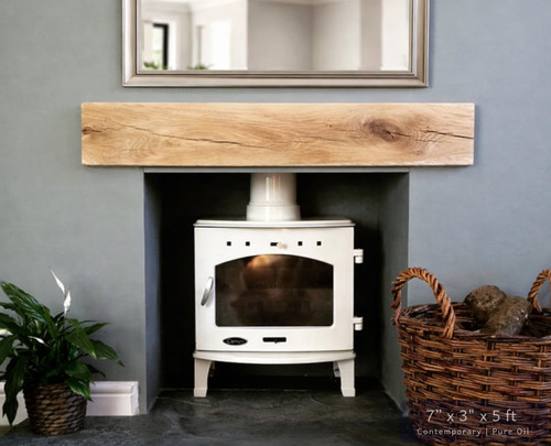 Solid oak beam - oak, fireplace
