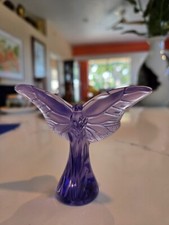 Lalique Purple Butterfly . Crystal, new without box. Fully marked on the bottom.