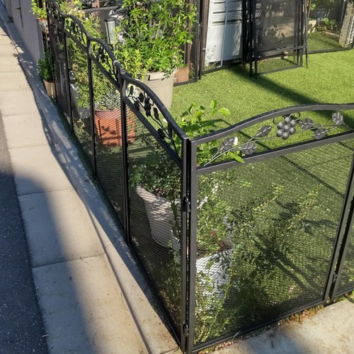 Strong metal garden fence - metal,
