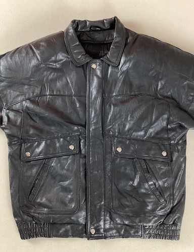 Vintage leather bomber jacket - vintage,