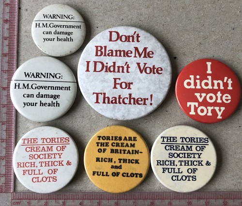 Vintage anti tories pin - 7,