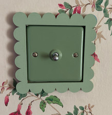 Scalloped MDF Single Light Switch Surround