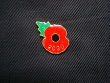 2 of 2020 Poppy Lapel Badges -